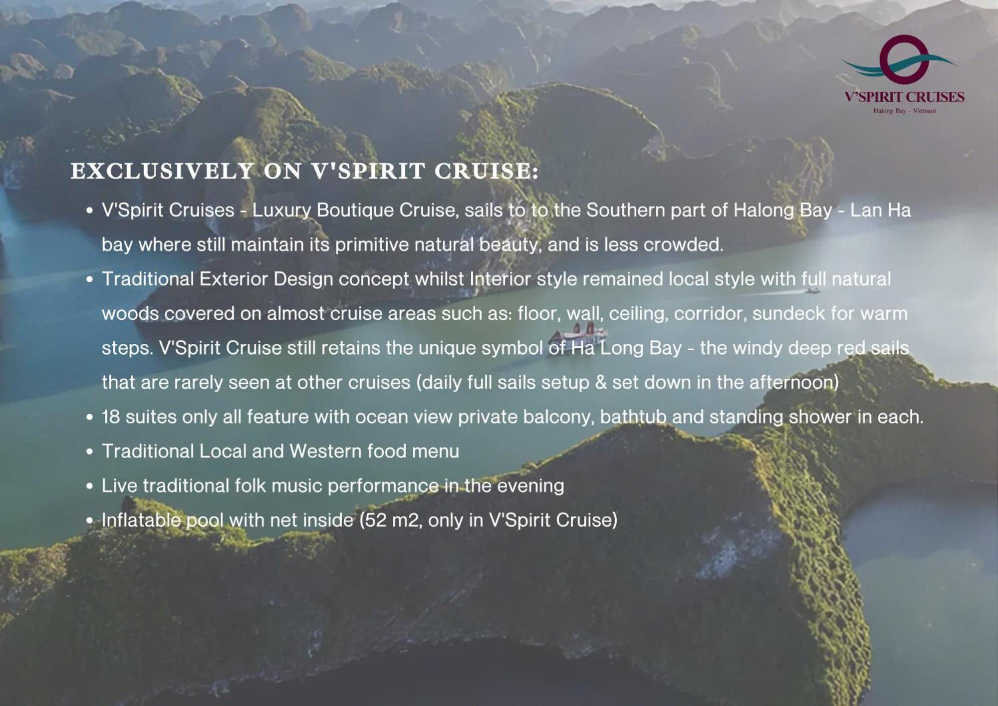 V'Spirit Cruise Hotel Ha Long Exterior foto